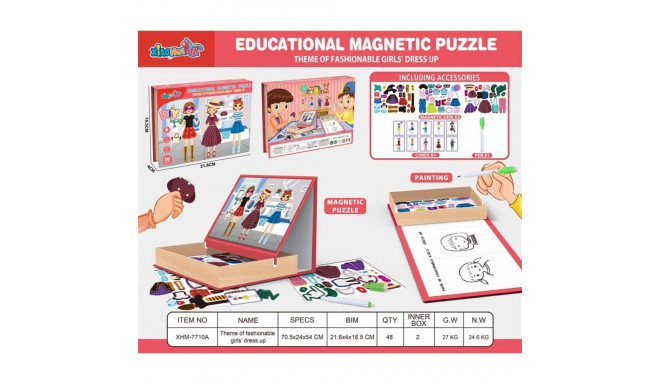 MAGNETIC PUZZLE SET 21.6X4X16.5