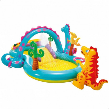Täispuhutav lastebassein Intex Dinosaurused Mänguväljak 302 x 112 x 229 cm 280 L
