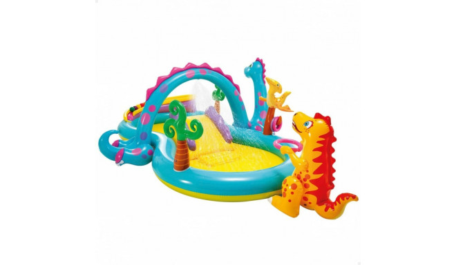 Inflatable Paddling Pool for Children Intex   Dinosaurs Playground 302 x 112 x 229 cm 280 L