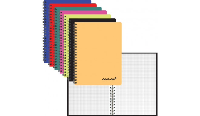 Kaustik spiral binding A4 MEMO grid color choice 60 sheets