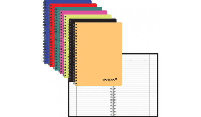 Kaustik spiral binding A5 line stand color selection MEMO 60 sheets