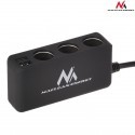 Maclean MCE117 MultiPort Car Charger 3x12V Lighter Socket 2xUSB