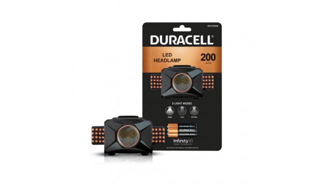 Duracell Led Headlamp 200 Lumens prožektorius ant galvos