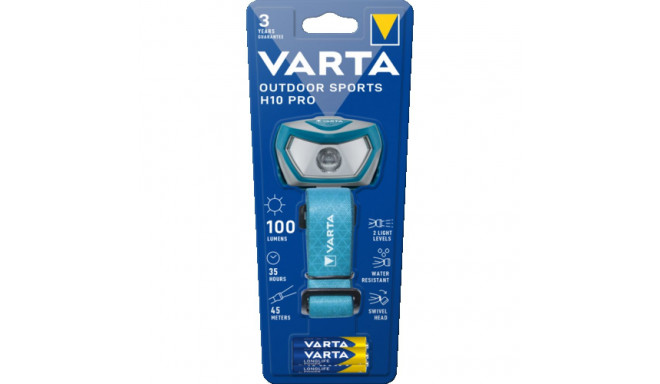 Varta Outdoor Sports H10 PRO 16650 spotlight on the head