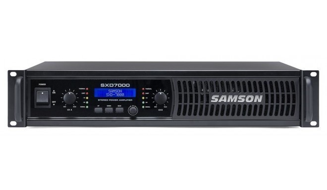 SAMSON SXD7000 Power Amplifier with DSP | 2x1000 watts at 4 ohms | 2U rack 19''