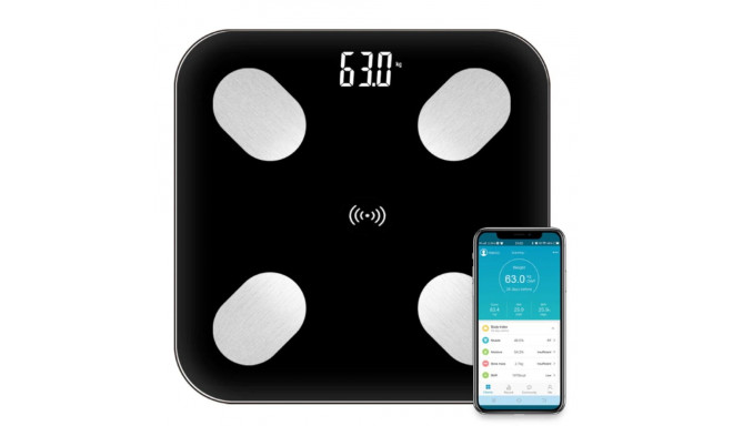 Airi CP B2 Glass Bluetooth Smart Scale Black