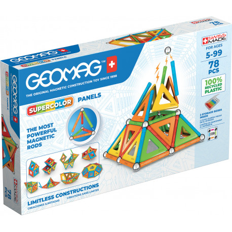 Geomag Supervärviline magnetkonstruktor, 78 osa