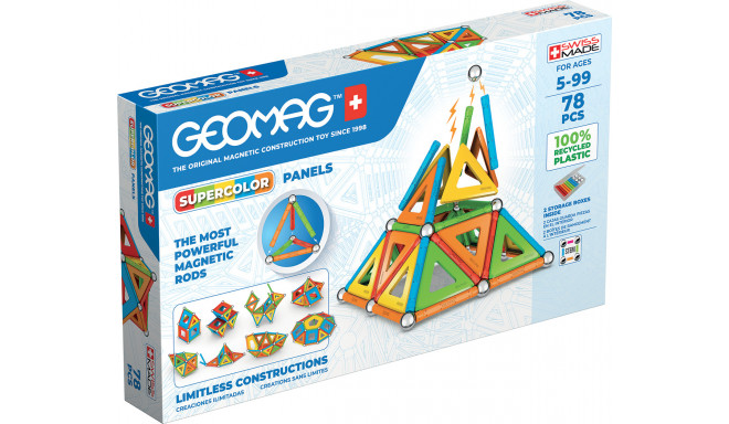 Geomag Supervärikäs -magneettirakennussarja, 78 osaa