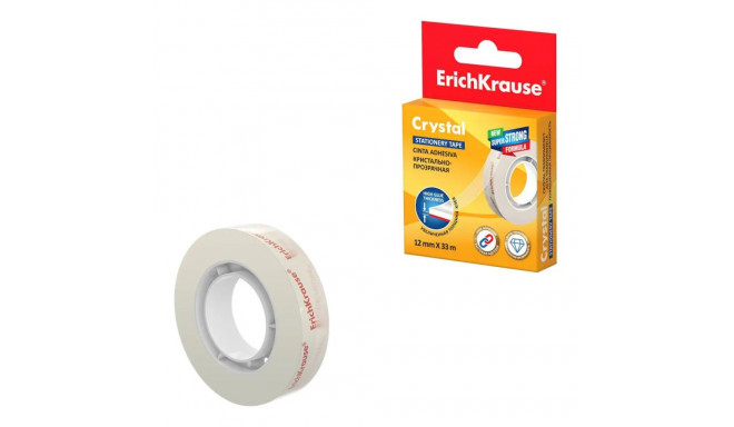 Stationery tape ErichKrause® Crystal, 12mmx33m, (box 1 pcs)