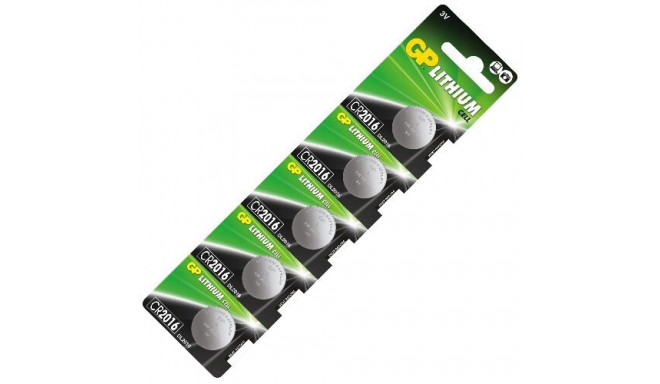 GP CR2016 batteries 5 pcs.