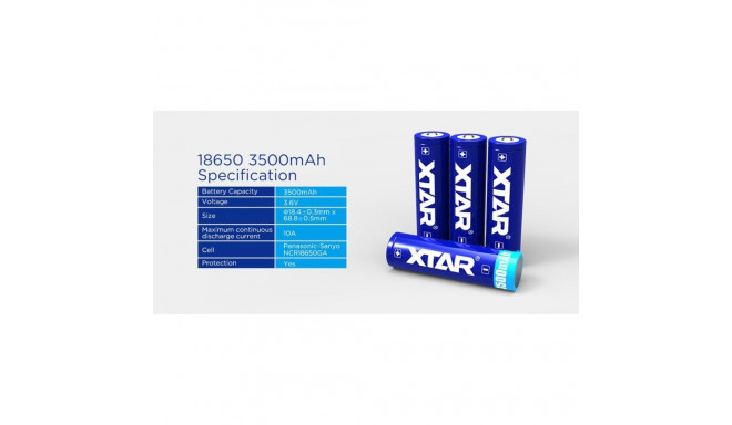 Xtar 18650 rechargeable battery 3500 mAh