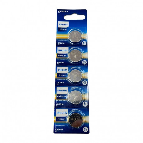 Philips CR2016 batteries 5 pcs.