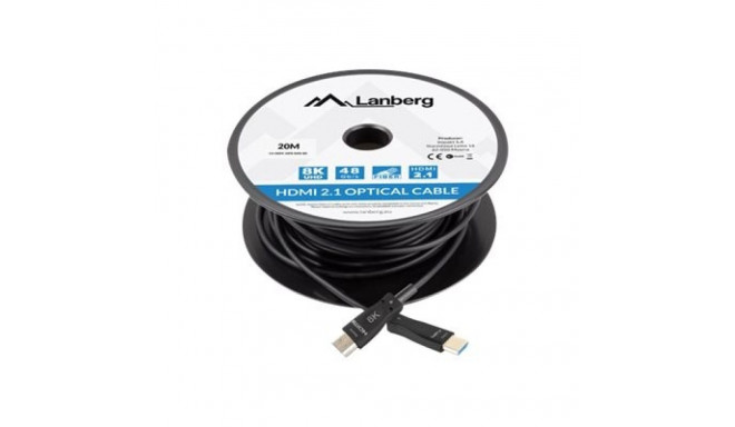 HDMI kaabel M/M V2.1 80m 8K must optiline AOC LANBERG