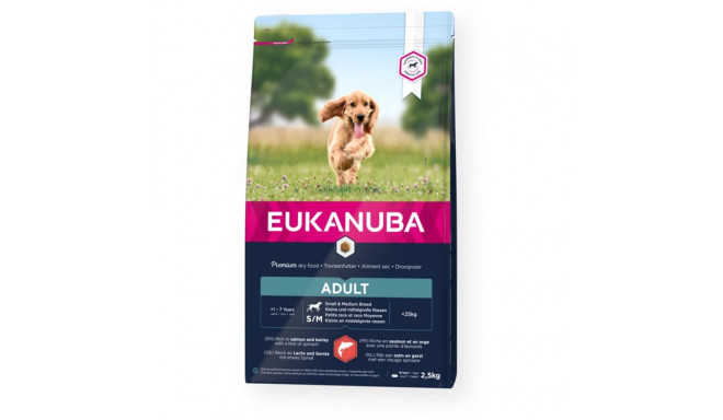 EUKANUBA Adult Small Medium Salmon dry dog food 2 5kg Dry dog food Photopoint.lv