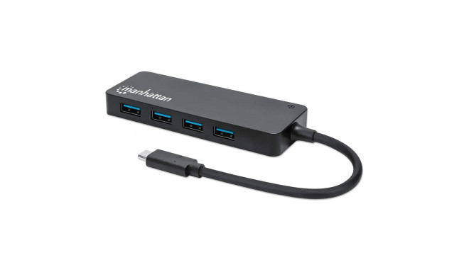 Manhattan 4-portin USB hubi, USB-C -liitäntään