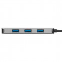 Targus USB-C 4-porttinen USB-A hub, harmaa