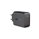 Acefast charger 2x USB Type C 40W, PPS, PD, QC 3.0, AFC, FCP black (A9 black)