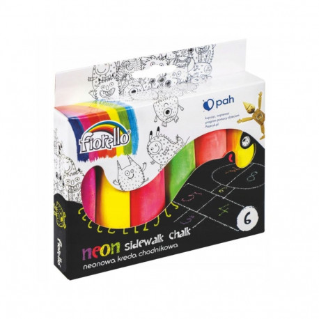 Sidewalk chalk NEON GR-F06N Fiorello 6 col.