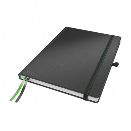 Kaustik raamatköites LEITZ Complete A5 ruuduline kummikinnitusega 80 lehte must