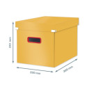 Pappkast kaanega 320x310x360mm LEITZ Cosy Click & Store kollane