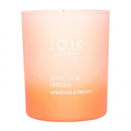 Scented candle JOIK Apricot and freesia in a glass cup 150g