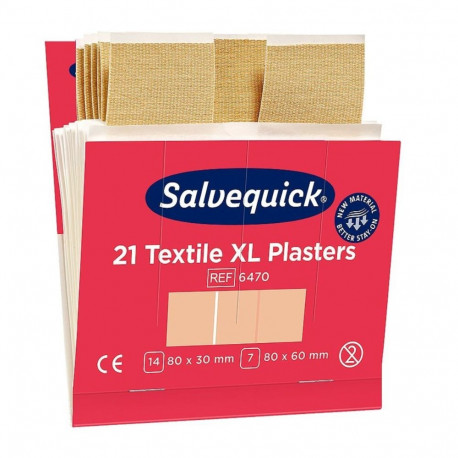 Plaastrite komplekt tekstiilist sõrmeotstele SALVEQUICK XL 90tk pakis