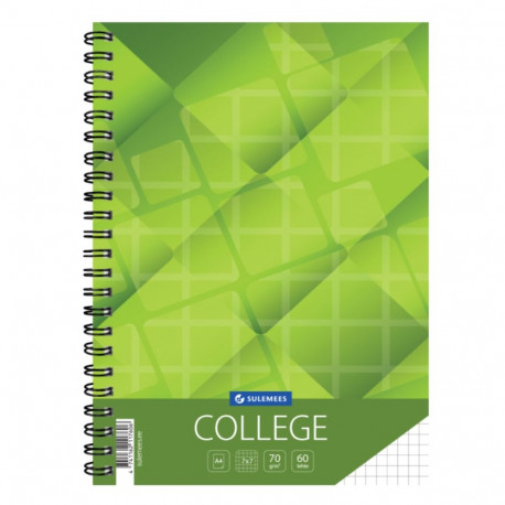 Kaustik spiral bound A4 grid lined cardboard MEMO 70 sheet 7x7