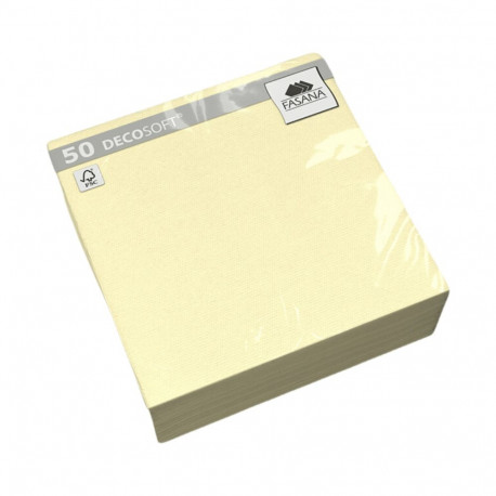 Napkins 40x40cm 4-layer FASANA DecoSoft 50 pcs cream beige