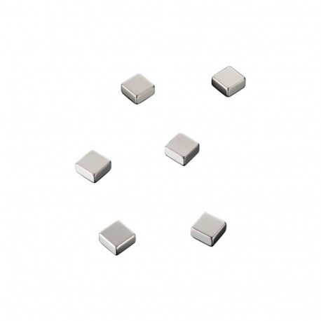 Tahvlimagnet klaastahvlile kandilised hõbedased 6tk pakis 2x3