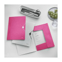 Plastmapp A4 kummiga LEITZ WOW roosa