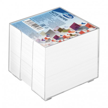 Notebook cube 90x90mm white in a plastic cup without glue, 800 sheets