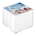 Notebook cube 90x90mm white in a plastic cup without glue, 800 sheets