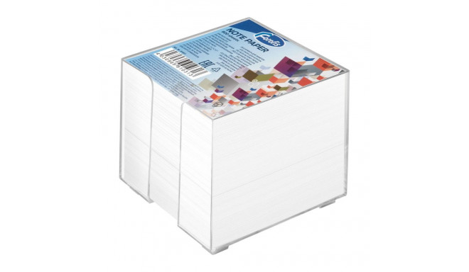 Notebook cube 90x90mm white in a plastic cup without glue, 800 sheets