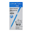 Gel pen with cap UNI-BALL UM-120 0.7mm light blue