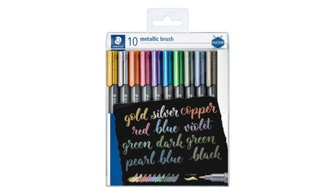 Markerite komplekt STAEDTLER Metallic Brush, 10tk