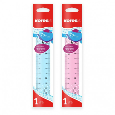 Joonlaud KORES 15cm, läbipaistev