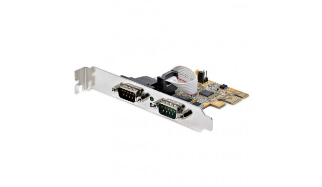 StarTech.com 2-pordiline PCI Expressi jadaliidese kaart, kahe pordiga PCIe-RS232 (DB9) jadakaart, 16