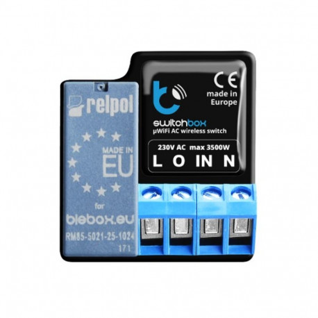 BLEBOX switchbox v3 - 230V kaitselüliti energiatarbimise mõõtmisega