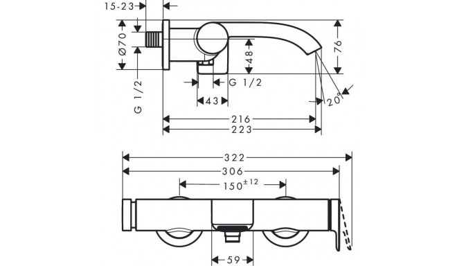 Bathroom faucet Hansgrohe Vivenis 75420000