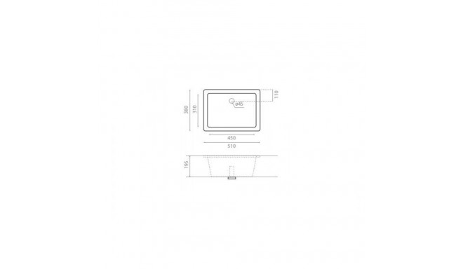 Alaspaigaldatav valamu BATHCO TORINO 51, 0051