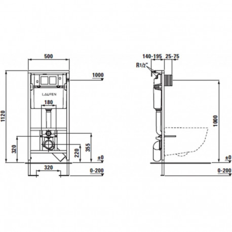 IN WALL TANK WHWC LIS CW1. 4.5L