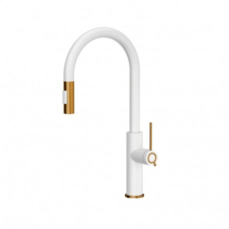 köögisegisti väljatõmmatava voolikuga Quadron JENNIFER Q LINE SLIM 3623510_WHMPVDC1, valge matt