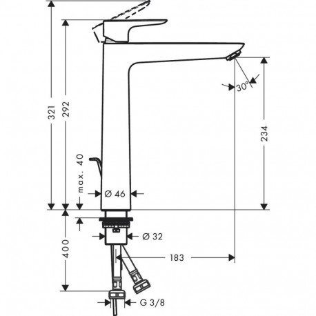 Hansgrohe Talis E 71716670 valamu segisti
