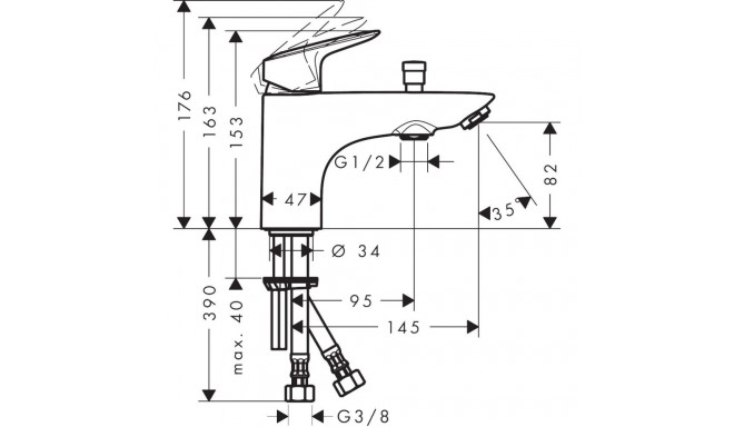 Bath and shower mixer Hansgrohe Logis 71315000