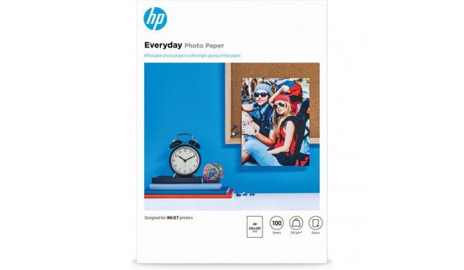 HP Everyday Photo Paper, Glossy, 200 g/m2, A4 (210 x 297 mm), 100 sheets