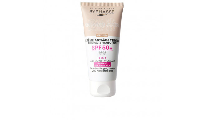 BYPHASSE CREMA FACIAL antiedad con color SPF50+ #medium 50 ml