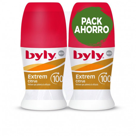 BYLY roll-on deodorant 100H ekstreemne tsitruseline pakend 2x50ml