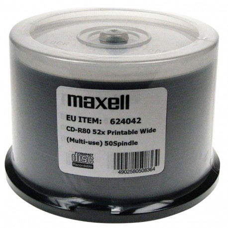 MAXELL CD-R 700MB 50 tk 52x80 min spindel trükitav CD-R