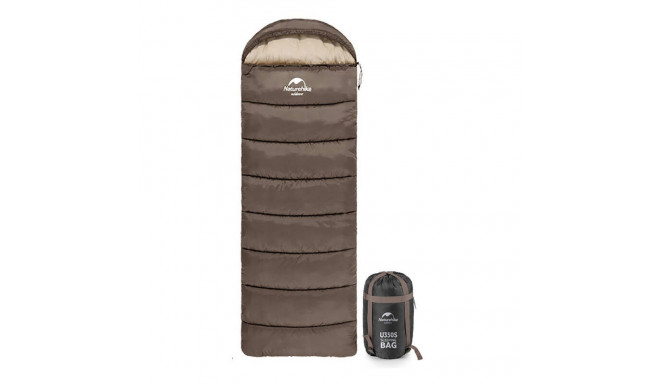 Naturehike ENVELOPE STYLE sleeping bag with hood U250S (gray)