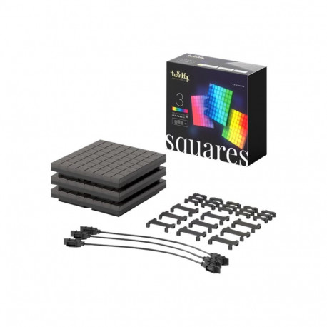 Twinkly|Squares Smart LED Panels Expansion pack (3 panels)|RGB – 16M+ colors
